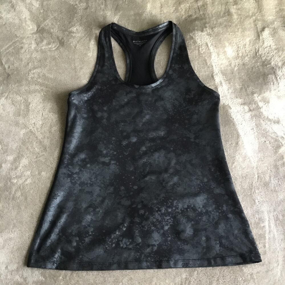 Athleta Shanti Misty Lace Print Tank Top Racerback Women's Size S